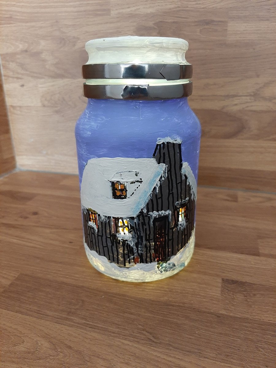 night light winter snow scene kid's bedroom light