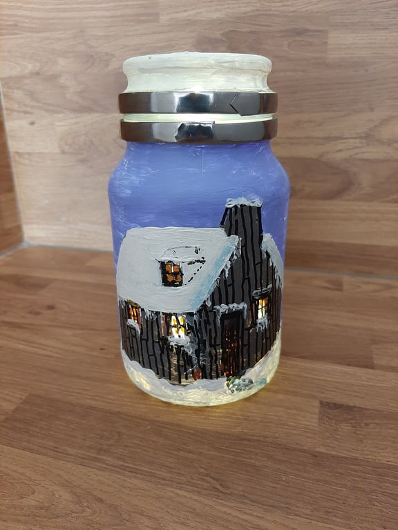 night light winter snow scene kid's bedroom light