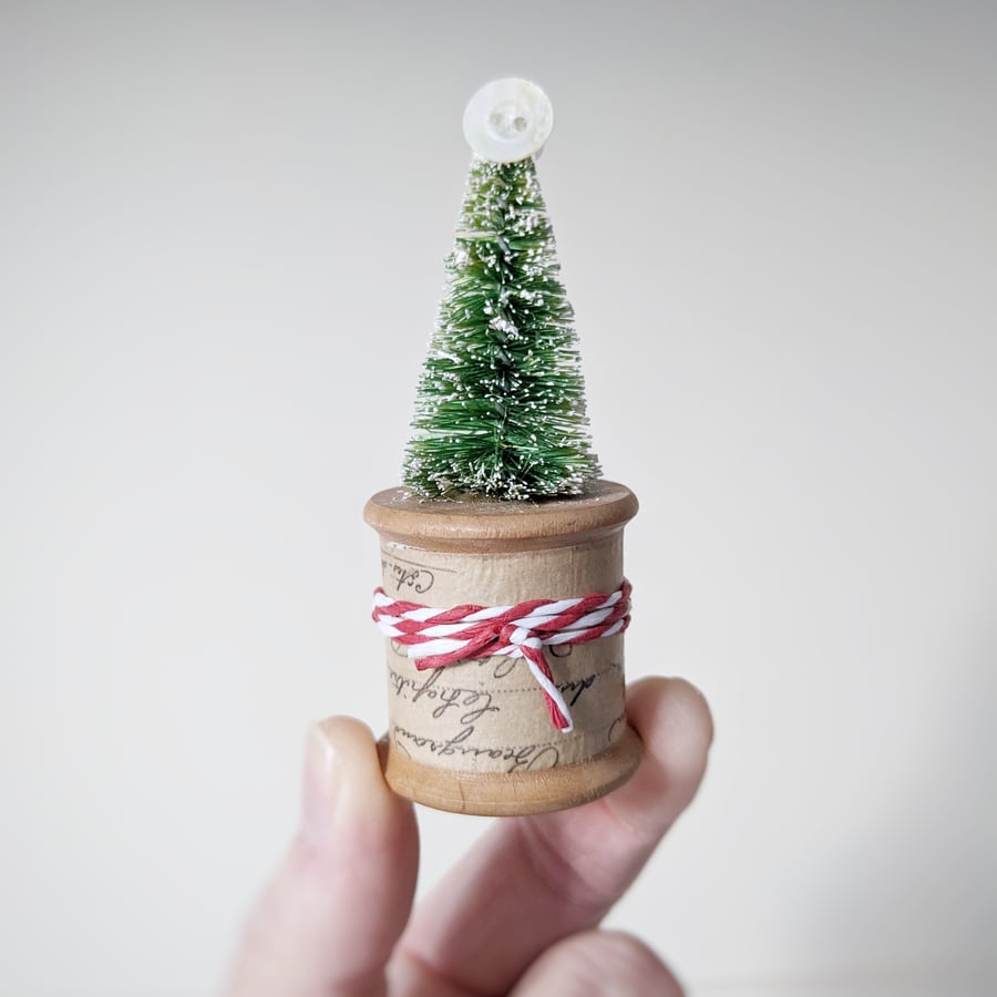 Vintage Bobbin Christmas Tree Decoration