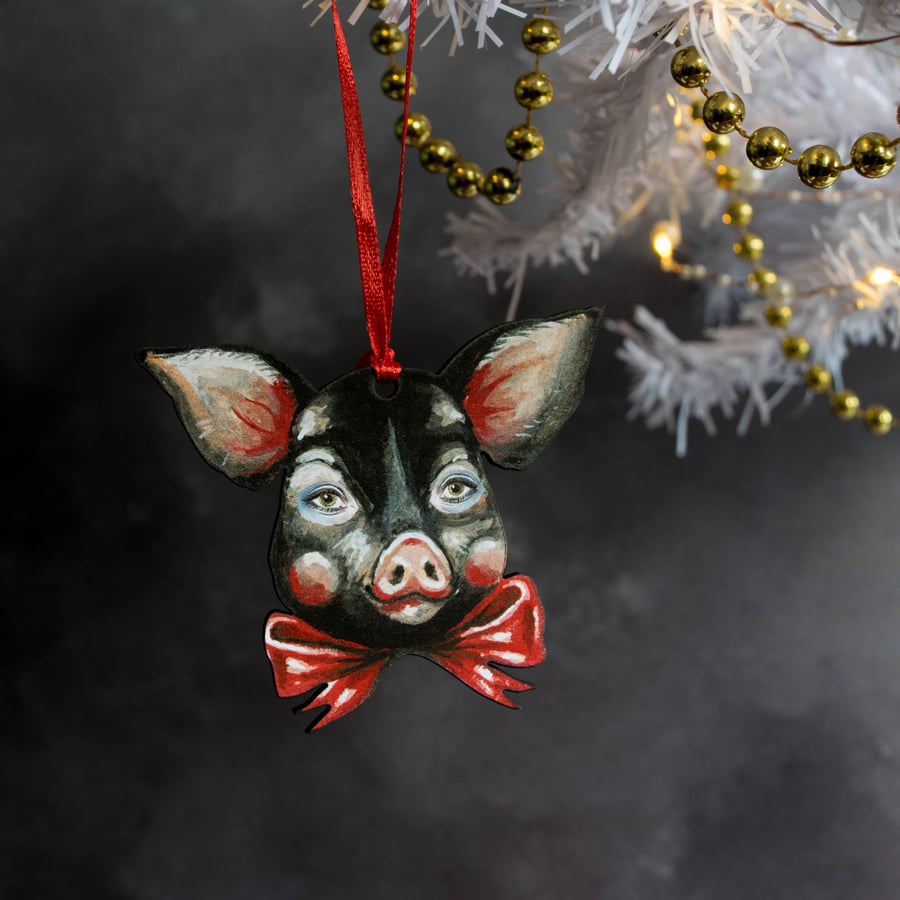 Black pig all year round hanging decoration