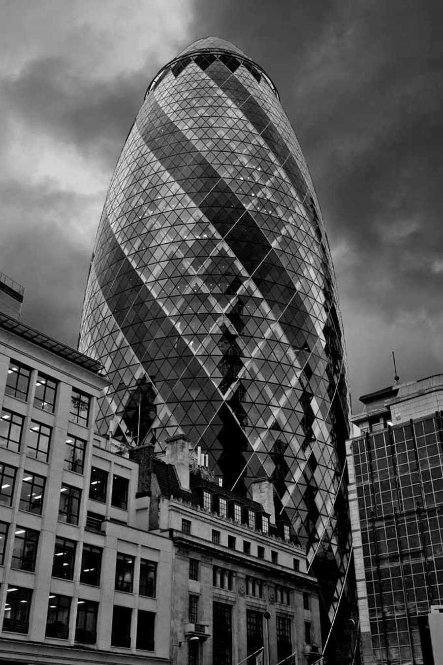30 St Mary Axe The Gherkin London England UK 12"x18" Print