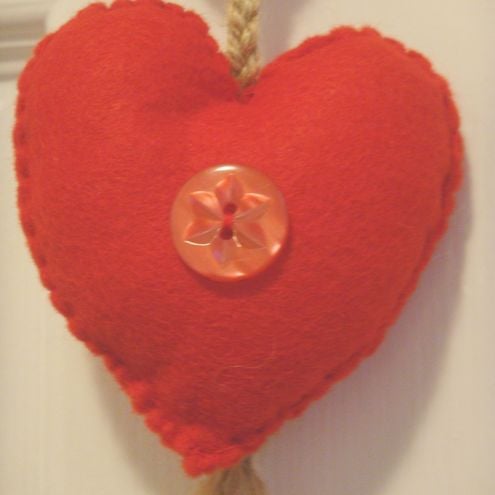 Shabby Chic Hanging Hearts Garland