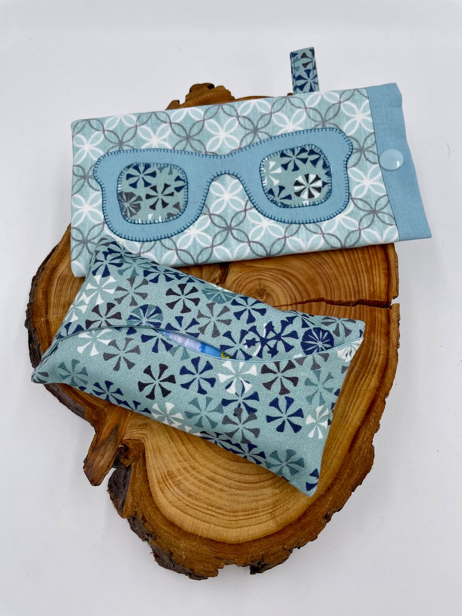 Glasses case & tissue pouch handbag gift set