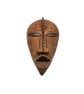 African Dan Mask fridgemagnet, triblal art decoration, and painted wood effect, 
