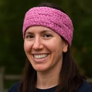 pink earwarmers handknitted headband