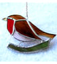 Robin Bird Suncatcher Stained Glass British Handmade  - Image 3