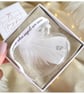 Baby Memorial Feather Bauble, Baby Feet Heart Glass Christmas Ornament, Remembra