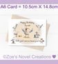 Seagull Birthday Card, personalised - A6 size 10.5cm X 14.8cm - Image 3