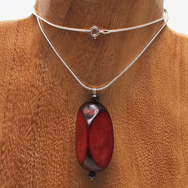 Garnet Triangle Pendant