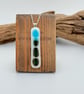 Fused Glass Pendant with Sterling Silver Chain - Image 2
