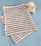 Crochet Baby Blanket, White Multicolour Car Seat Blanket, Newborn Gift