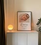 Personalised Baby Photo Print - Newborn Birth Stats - Nursery Wall Art Gift - Image 6