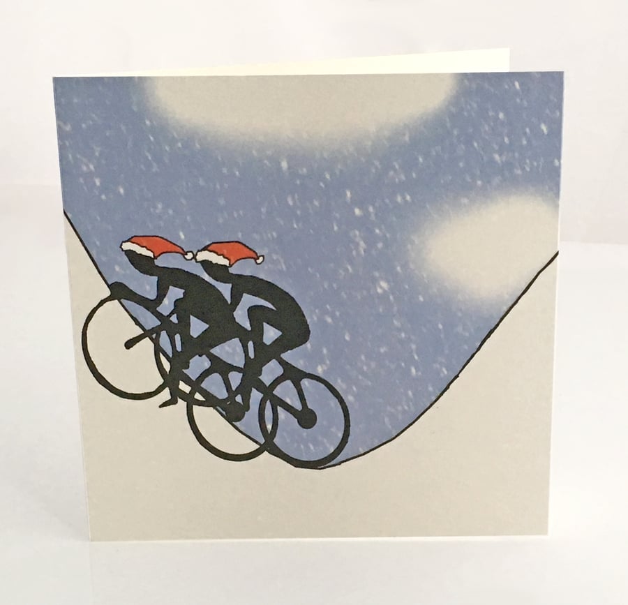 Cyclist Christmas card