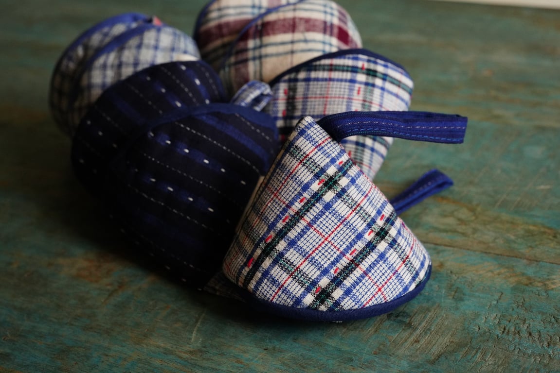 Pair of Fabric Cone-shaped Pot Holder Kitchen Accessories Cast Iron Mittens