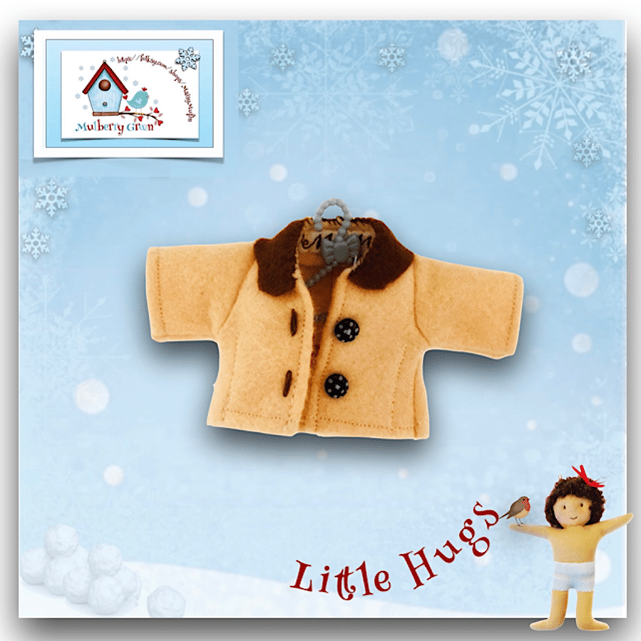 Apricot Jacket with a Brown collar 