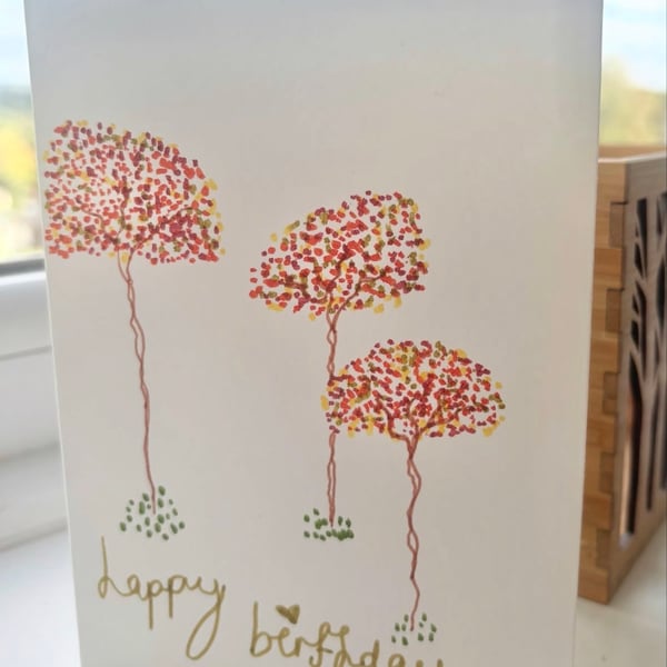 Colourful tree card 