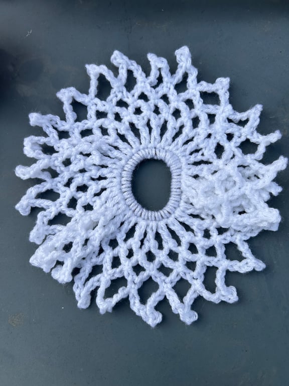 Set of 3 Handmade crochet scrunchies in vegan yarn