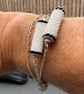 Triple bead necklace - white and black - Image 2
