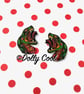 Snake Head Tattoo Flash style Earrings - Old School - Rockabilly - by Dolly Cool