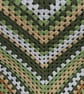 SALE - Retro Crochet Scarf With Tassels, Triangle Autumn Wrap - Image 3