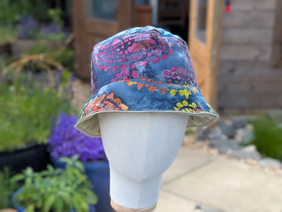Handmade bucket festival hat.