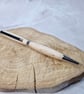 Hand Turned Wooden Twist Pen - Maple with Chrome Plating - Image 4