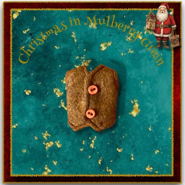 Little Nippers Brown and Orange Cotton Lined Waistcoat 