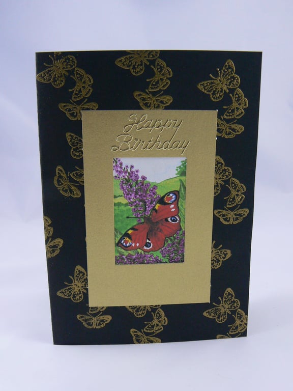 Butterfly on Buddleia  Birthday Card (scented)