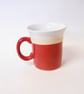 Mug Bright Red glazed stoneware Ceramic. - Image 1
