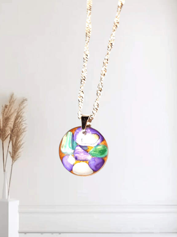 925 Silver Handmade Sparkle Resin Jewel