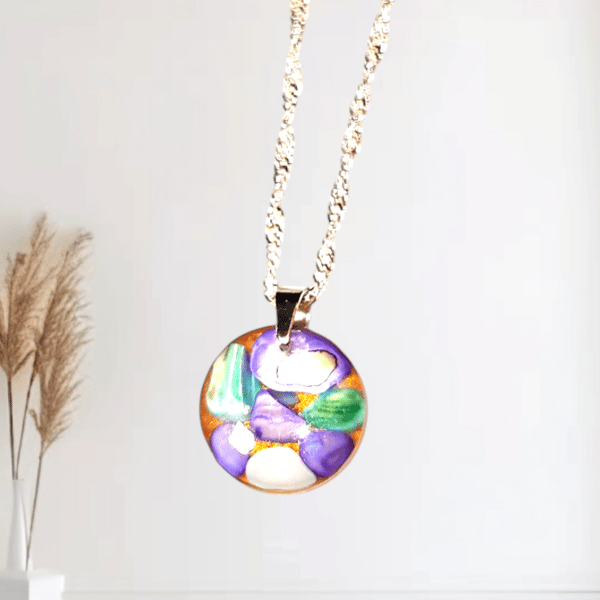 925 Silver Handmade Sparkle Resin Jewel