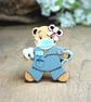 Dental Nurse Badge, Handmade Dentist Bear Pin, Dentist Brooch Graduation Gift - Image 1