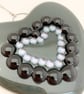Perfectly Imperfect - Black and Silver Heart - Handmade Glass Suncatcher - Image 3