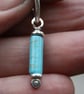 Scrolls turquoise silver earrings - Image 4