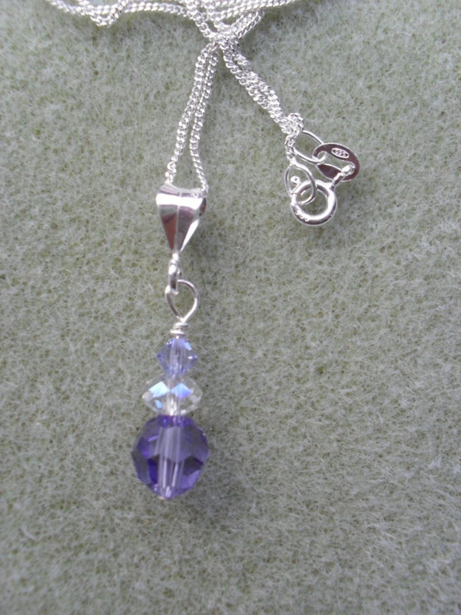 Sterling Silver Necklace with Swarovski Elements