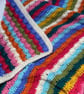 Colourful Bobble stripe crochet blanket - Image 4
