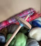 Drop Spindle Beginners Spinning Kit - cool shades