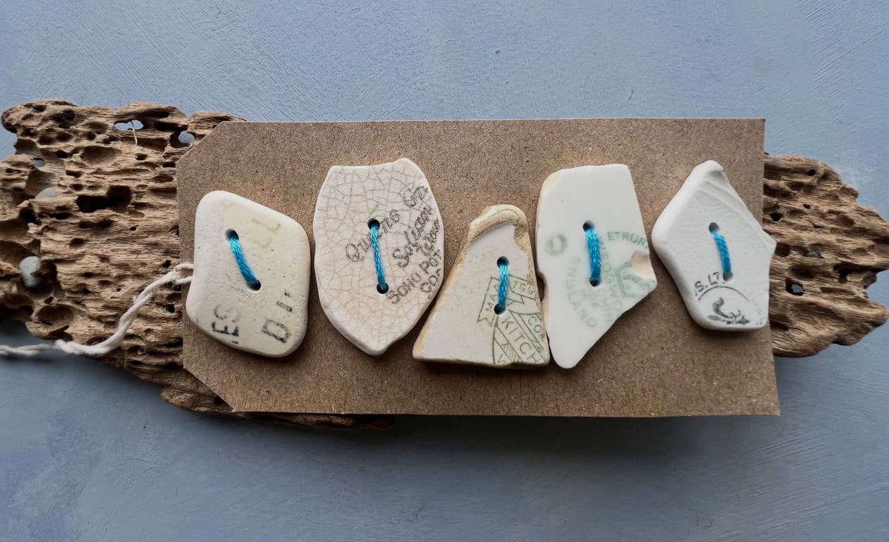 Handmade sea pottery buttons 