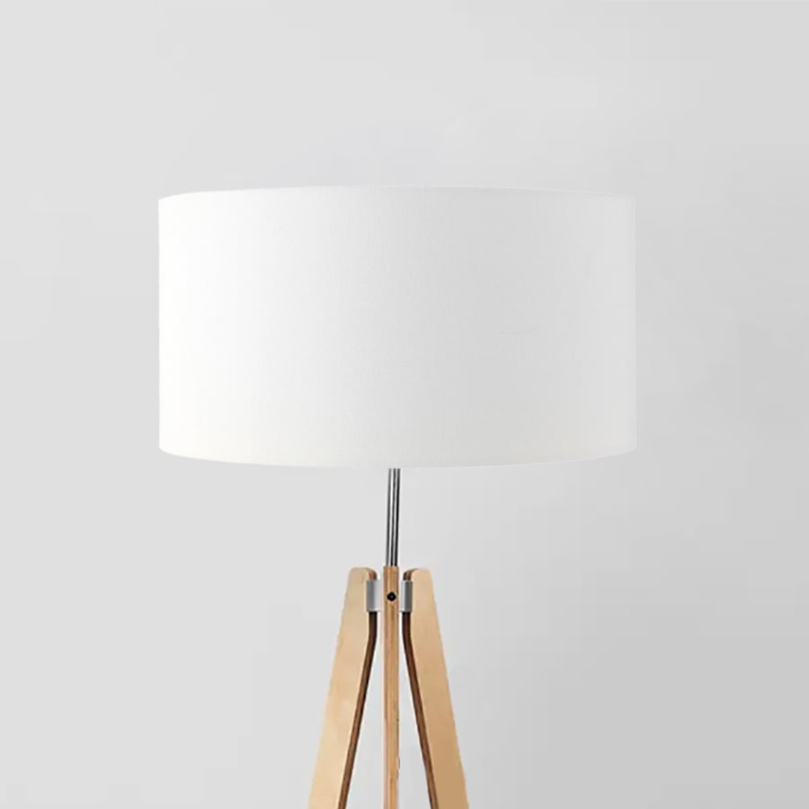 Premium cotton white plain drum lampshade, Diameter 45cm (18")