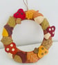 Autumn Felt wreath - acorns and toadstools  - Image 5