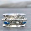 Fish Spinner Ring, Enamel Ring, silver spinner ring, fish ring, enamel jewellery