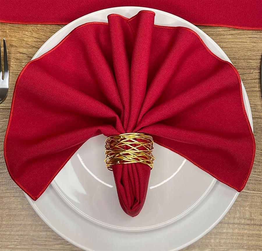 Cherry Red Napkin Pack of 4 19" x 19" (48cm)