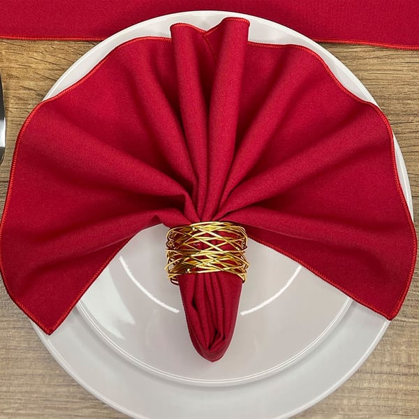 Cherry Red Napkin Pack of 4 19" x 19" (48cm)