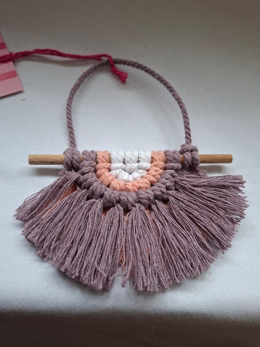 Macrame mini wall hanging