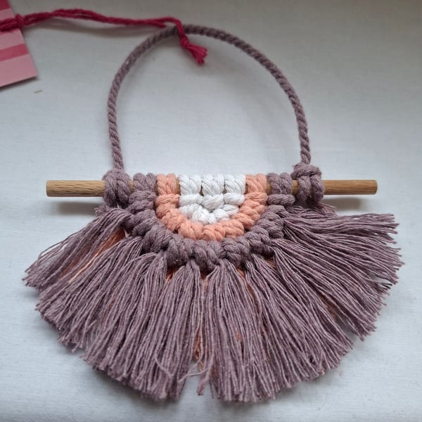 Macrame mini wall hanging
