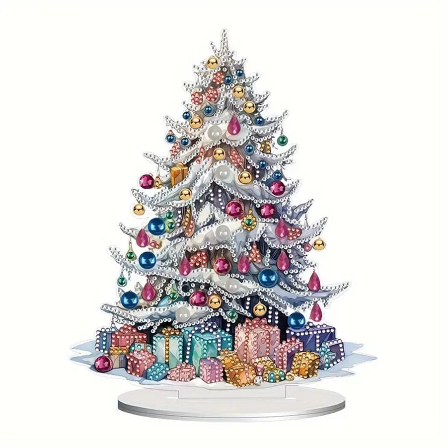5D DIY Christmas Tree with Presents Diamond Art Kit Crystal Embroidery Rhineston