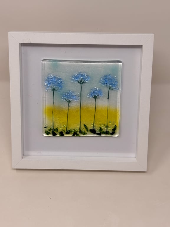Framed Fused Glass Wildflowers