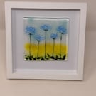 Framed Fused Glass Wildflowers
