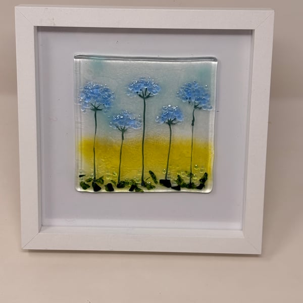 Framed Fused Glass Wildflowers