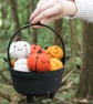 Pumpkin Pals - Needle Felt Felted Wool Autumn Fall Halloween Friends - Image 6
